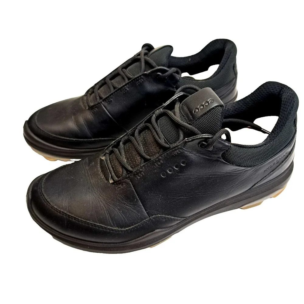 ECCO Biom Hybrid 3 Hydromax Golf Shoes Mens 7-7.5 Black NEW in Box Leather